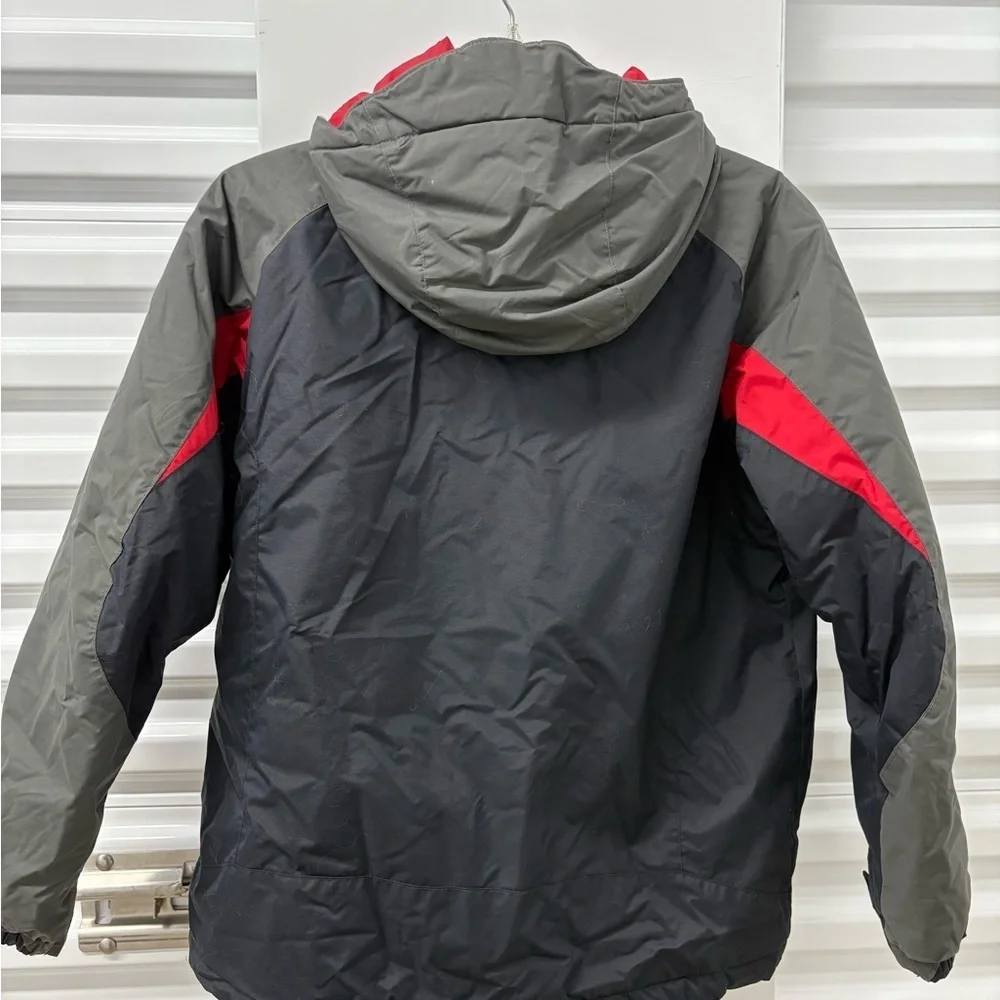Columbia Kids' Black, Red, and Gray Puffer Jacket